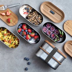 Black+Blum rustfri st�l dobbelt Bento boks