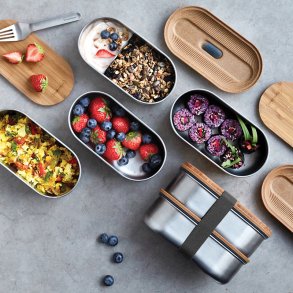 Black+Blum rustfri st�l dobbelt Bento boks