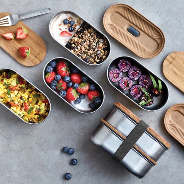 Black+Blum rustfri st�l dobbelt Bento boks