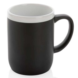 Keramisk krus med hvid kant - 300 ml.