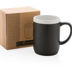 Keramisk krus med hvid kant - 300 ml.