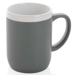 Keramisk krus med hvid kant - 300 ml.