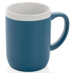 Keramisk krus med hvid kant - 300 ml.