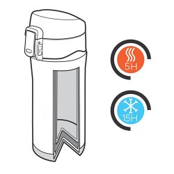 Drikke krus To Go krus i RCS genanvendt rustfritstl med ls - 300 ml.