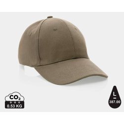 Impact 6 panel cap genanvendt bomuld - 280 g.