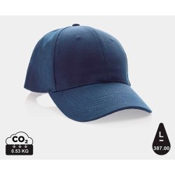 Impact 6 panel cap genanvendt bomuld - 280 g.