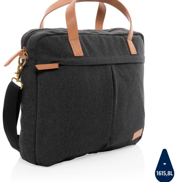 Impact Aware laptop taske - genanvendt kanvas