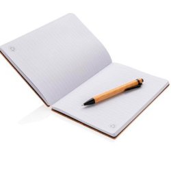 A5 bambus notesbog &amp; kuglepen