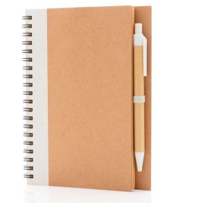 Kraft notesbog med pen