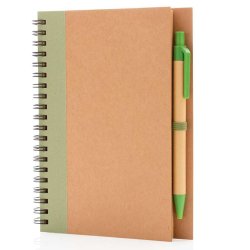 Kraft notesbog med pen