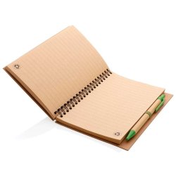 Kraft notesbog med pen