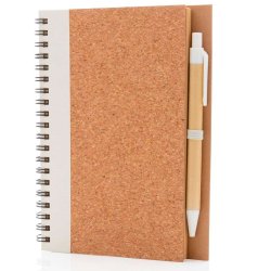 Kork notesbog med pen