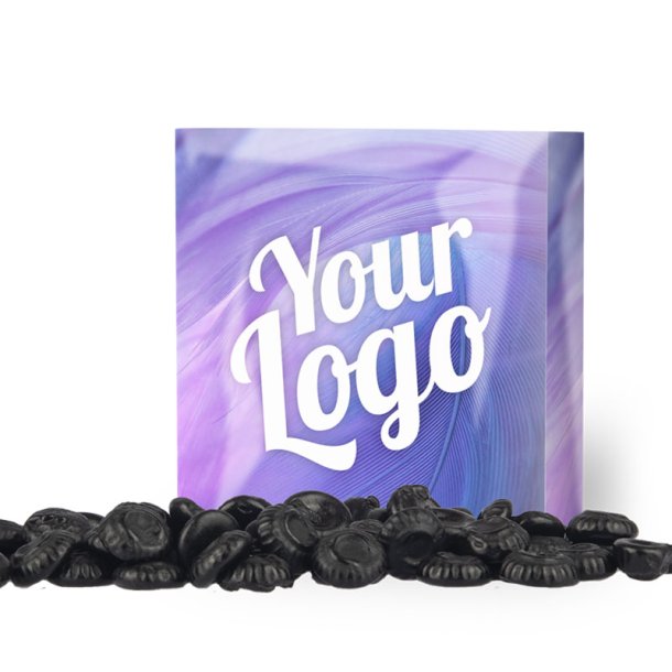 Lakrids pastiller i æske med dit logo